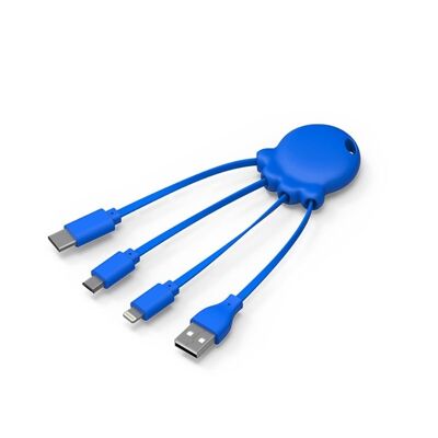 OCTOPUS 2 - Câble de charge multi-connecteurs Blue