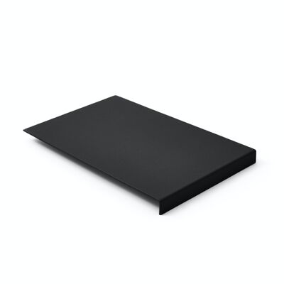 Mouse Pad Adamantis Real Leather Black - cm 20x32 - Steel Structure with Edge Protector