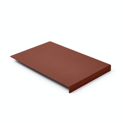 Tapis de Souris Adamantis Cuir Véritable Marron Orange - cm 20x32 - Structure en Acier avec Protecteur de Bord