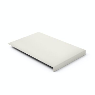 Alfombrilla de Ratón Adamantis Real Leather Blanco - cm 20x32 - Estructura de Acero con Protector de Bordes