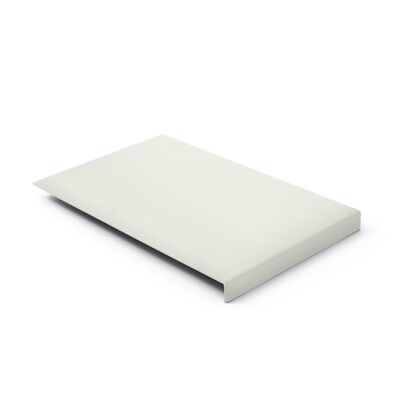 Mouse Pad Adamantis Real Leather White - cm 20x32 - Steel Structure with Edge Protector