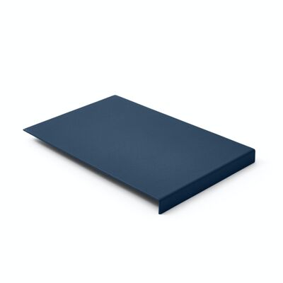 Tapis de Souris Adamantis Cuir Véritable Bleu - cm 20x32 - Structure en Acier avec Protecteur de Bord