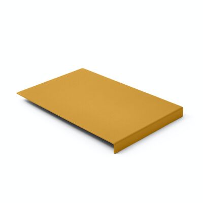 Mouse Pad Adamantis Real Leather Yellow - cm 20x32 - Steel Structure with Edge Protector