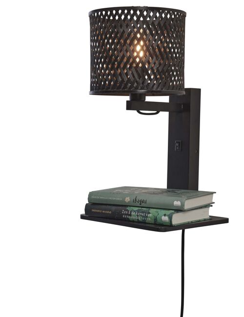 JAVA Wall lamp with book shelf