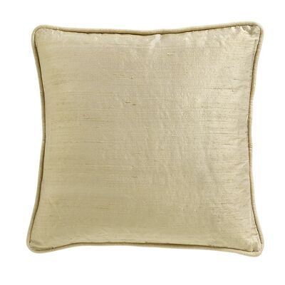 Cuscino in seta selvatica beige grigio mastice - Tessuti per lounge