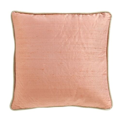 Coussin en Soie Sauvage Rose Corail – Lounge Fabrics