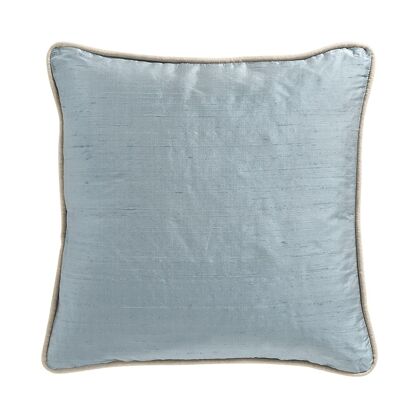 Ash Blue Wild Silk Cushion - Lounge Fabrics