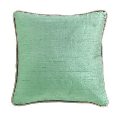 Turquoise Agathe Wild Silk Cushion - Lounge Fabrics