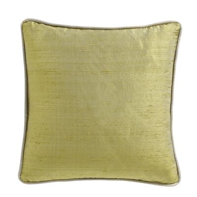 Coussin en Soie Sauvage Kaki Olive – Lounge Fabrics