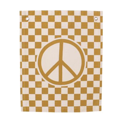 Bandiera del segno di pace a scacchi