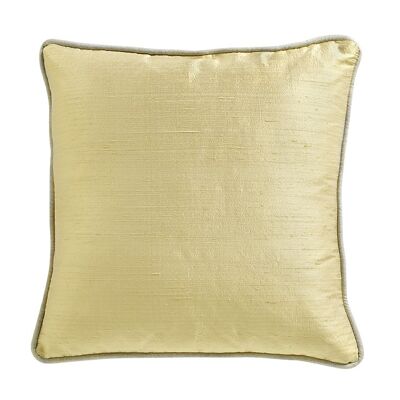 Cuscino in seta selvatica beige dorato - Tessuti per lounge