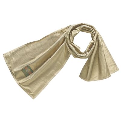 Estola de seda salvaje beige gris masilla - tejidos lounge