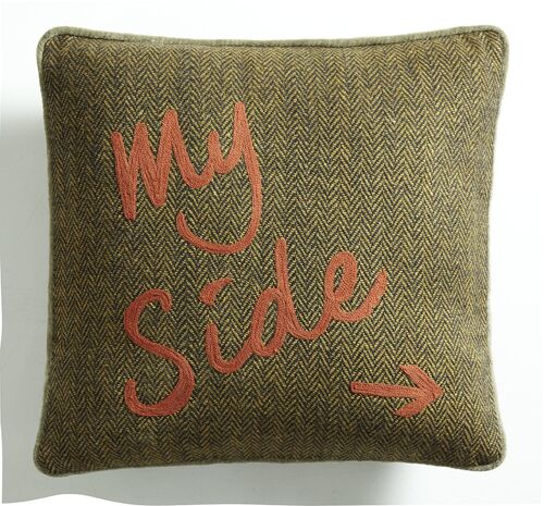 Coussin en Tweed Jaune Curry "My Side" – Lounge Fabrics