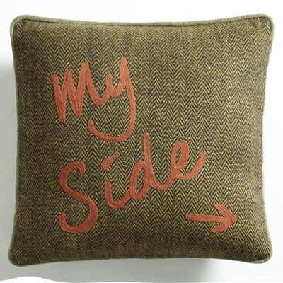 Coussin en Tweed Jaune Curry "My Side" – Lounge Fabrics