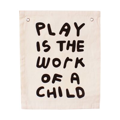 Il gioco è il lavoro di uno striscione bambino