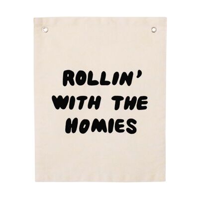 Rollen mit dem Homies-Banner