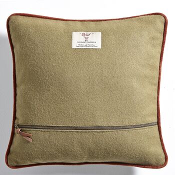 Coussin en flanelle Beige "With You" – Lounge Fabrics 2