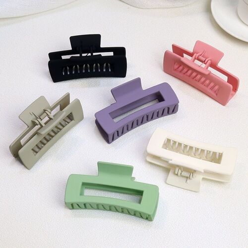 Simple Frosted Square Hair Clip