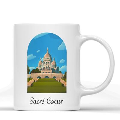 Taza ilustración de la ciudad de París - Sacré-Coeur