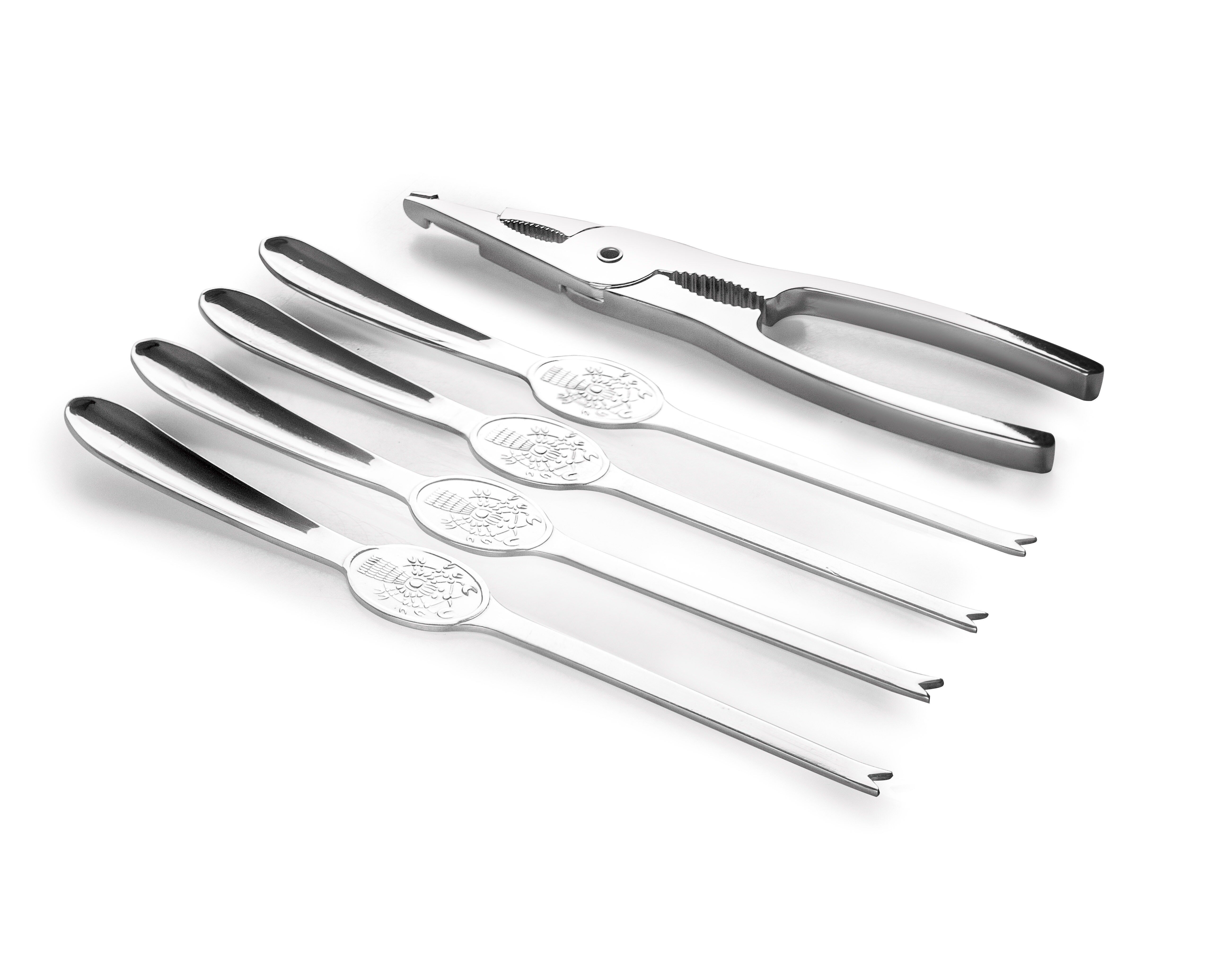 IBILI - Meeresfrüchtezange und 4 Gabeln