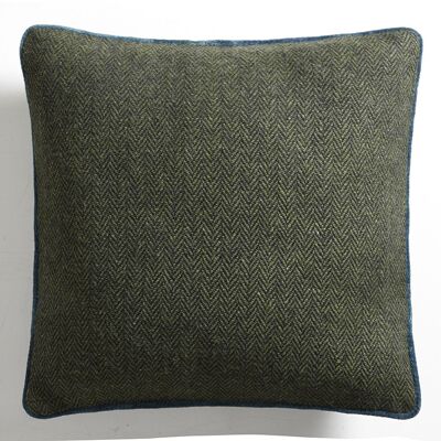 Foliage Green Tweed Cushion - Lounge Fabrics