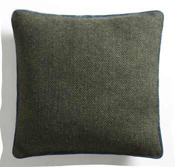 Coussin en Tweed Vert Feuillage – Lounge Fabrics 1