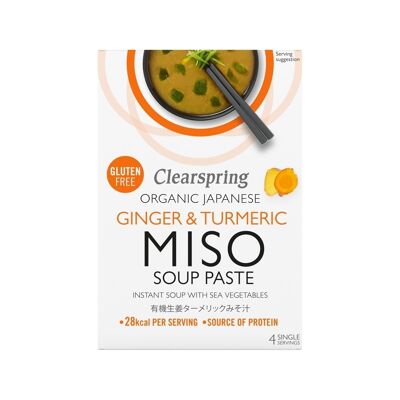 Soupe miso avec algues - gingembre et curcuma 60g - FR-BIO-09