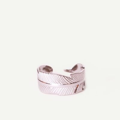 Heka Silver leaf ring | Handmade jewelry in France