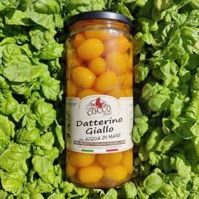 Yellow Datterino Tomatoes in Sea Water 580ml - Pasta Seasoning