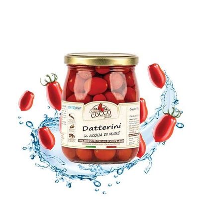 Datterino tomatoes in sea water - Condiment for Pasta