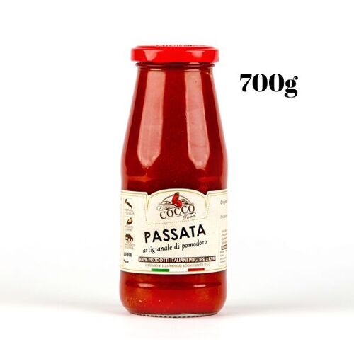 Passata Artigianale Di Pomodoro Corposa 700g -Ideale Per Pasta e Pizza