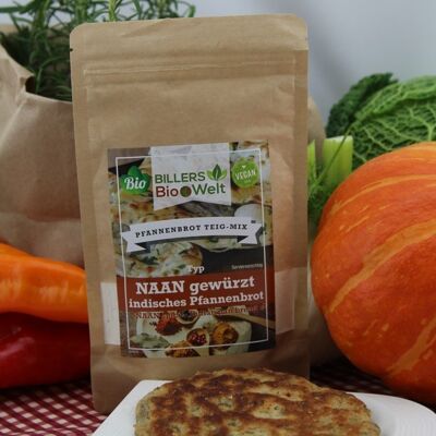 Billers Organic Indian Pan Bread, Naan Type, Seasoned, Vegan, 200g
