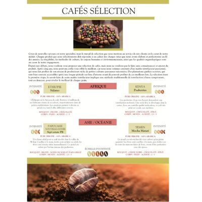 Flyer "Cafés Selección" (juego de 20)