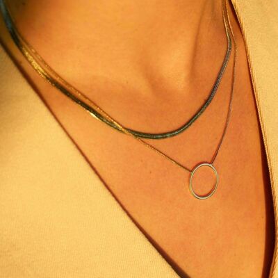 Gold Isis Multi-Chain Thin Necklace | Handmade jewelry in France