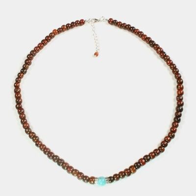 Mahogany and Turquoise Ceres long necklace