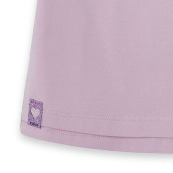 T-shirt manches courtes à volants rose pour fille tahiti - 11329855 3