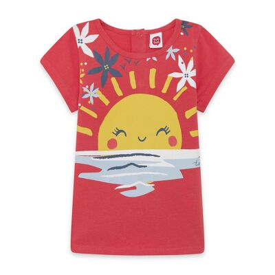 Camiseta manga corta sol coral niña enjoy the sun - 11329750