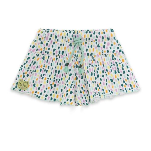 Short punto blanco estampado puntos de colores niña in the jungle - 11329693