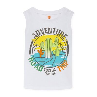 Camiseta sin mangas blanca cactus niño funcactus - 11329535