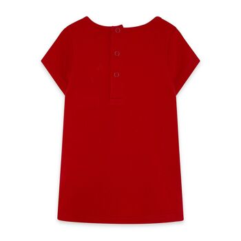 T-shirt manches courtes étoile de mer rouge fille sous-marin rouge - 11329807 2