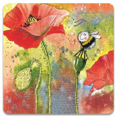 Poppy Bee Coaster