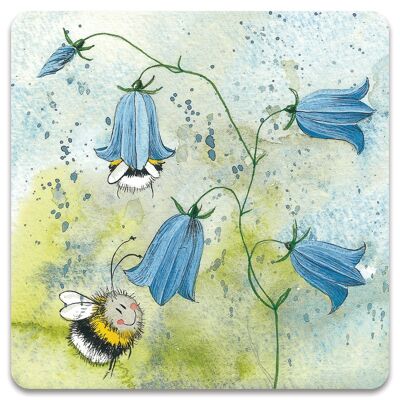 Harebells and Bees Coaster