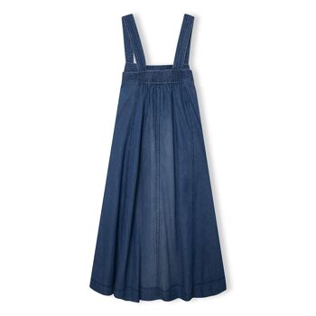 Robe en denim bleu à bretelles avec poches pour maman sous-marin rouge - 11329817 2