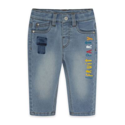 Blau gewaschene Five-Pocket-Jeanshose für Jungen Fruitty Time - 11329585