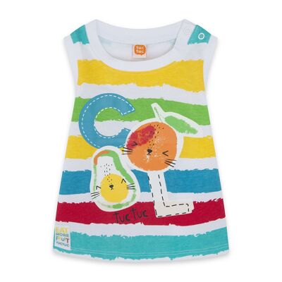 Camiseta tirantes rayas multicolor niño fruitty time - 11329588
