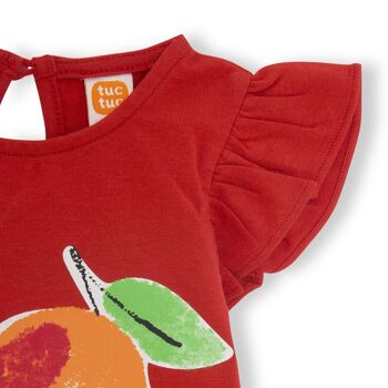 T-shirt fruit sans manches à volants fille fruitty time rouge - 11329630 4