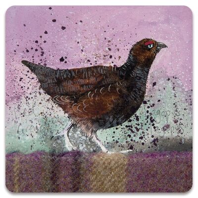 Red grouse coaster