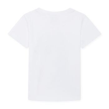 T-shirt manches courtes en maille blanc pour garçon basic baby s22 - 11329236 2