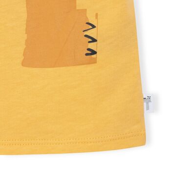 T-shirt manches courtes en maille jaune garçon basic baby s22 - 11329233 4