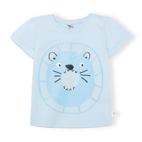 Camiseta punto manga corta azul león niño basicos baby s22 - 11329232